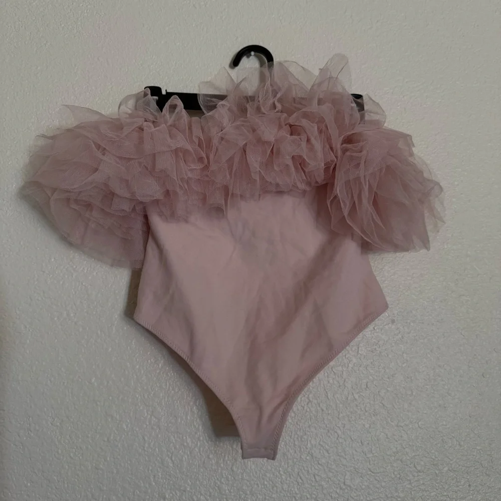 NWOT FREE PEOPLE Big Love Bodysuit in Pink/Rose